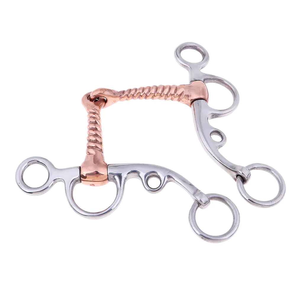 Red Copper Threaded Stainless Steel Horse Mouth Bit