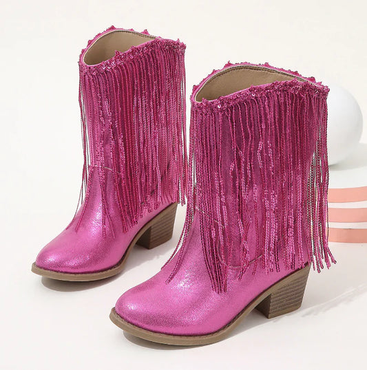 Chiara Children's Pink Western Boots