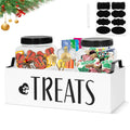 Ziprofly Modern Pet Treat Storage Set with Wood Box