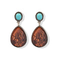 Western Turquoise Dangle Earrings