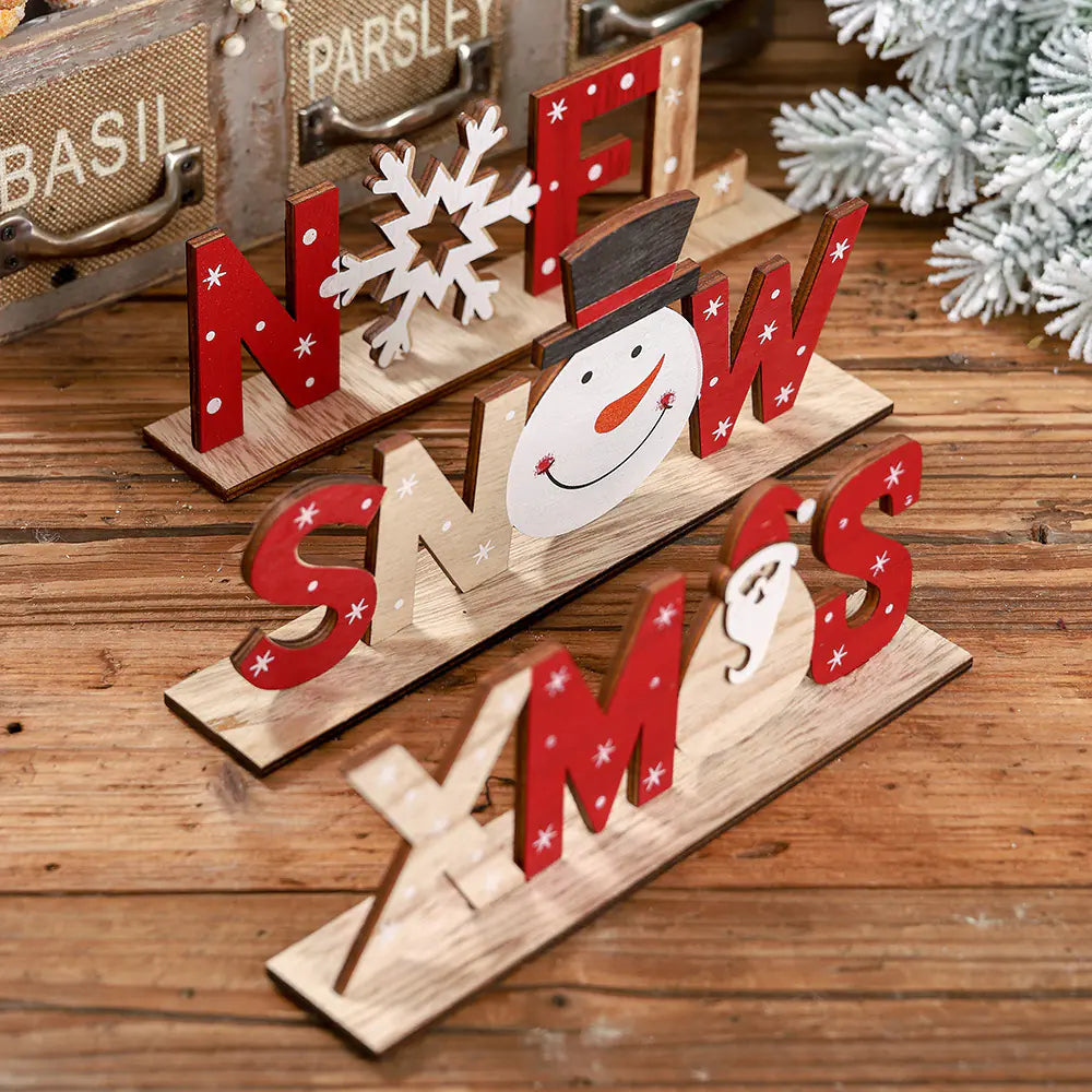 Festive Wooden Letter Decor