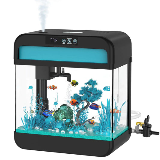 Compact 2.2 Gallon Aquarium Kit with Accessories