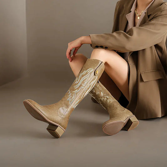 Vintage Heeled Cowboy Boots