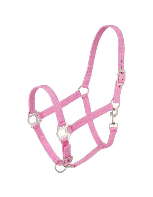 Tough 1 Nylon Halter with Satin Hardware Pink Horse