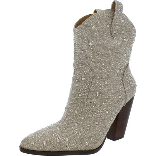 Jessica Simpson Cissely Gold Cowboy Boots