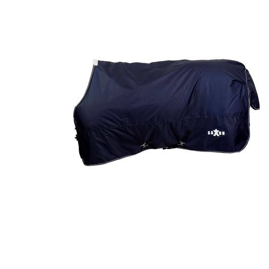 Saxon Defiant 600D Standard Neck Medium Horse Blanket Navy/White 75"