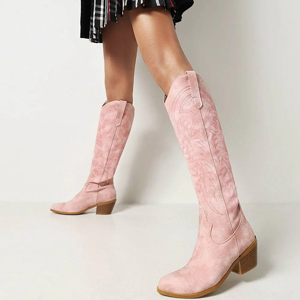 Chic Western High Heel Boots