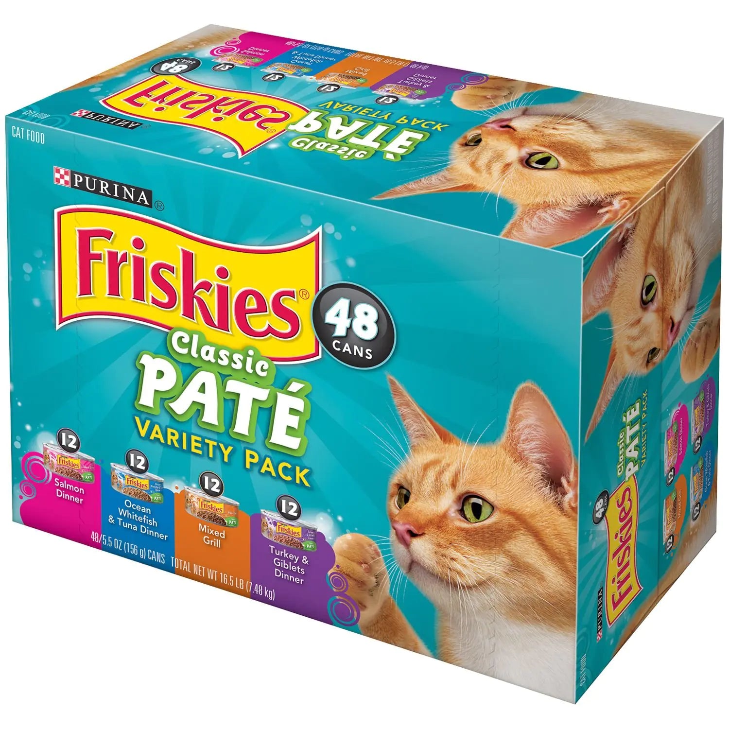 #1 Friskies Pate Variety Pack Canned Cat Food (48/5.5-Oz Cans)