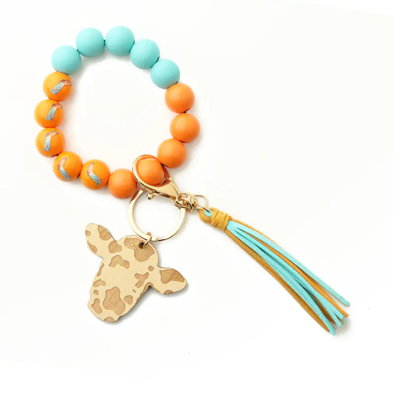 Cowboy Charm Bracelet with Keychain