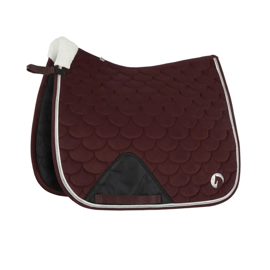 Geneva Lux Velvet Dressage Pad - Merlot