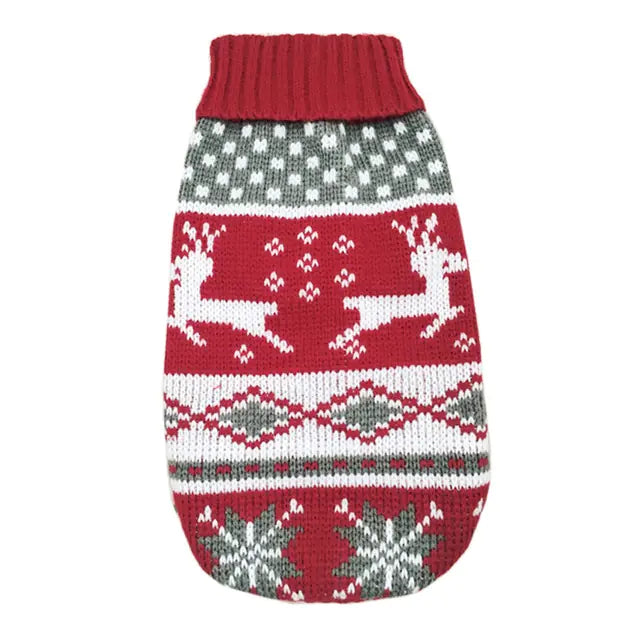 Holiday Maple Turtleneck Pet Sweater