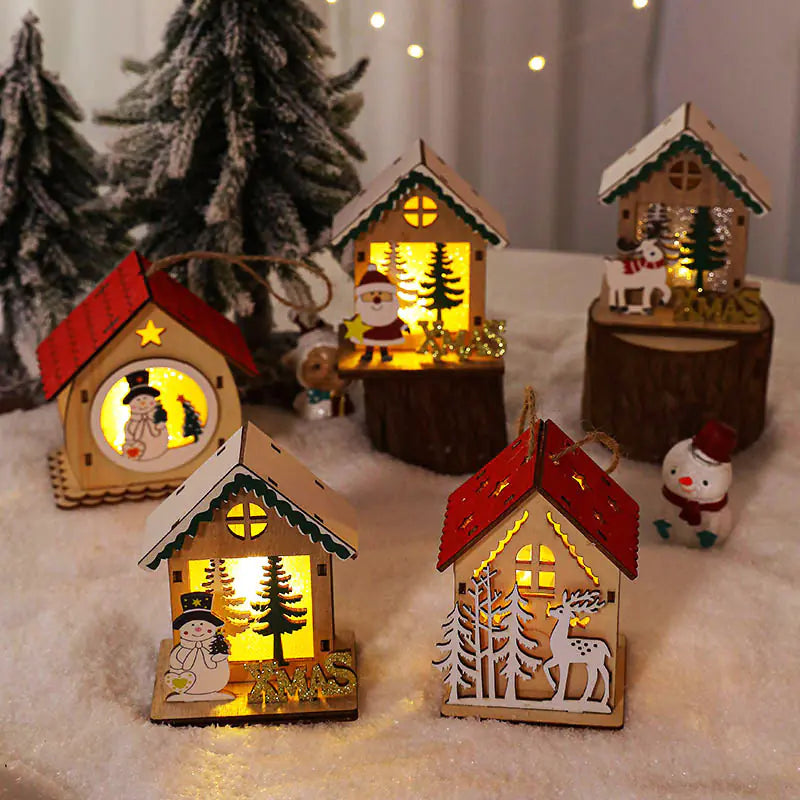 Scandinavian Glow Wooden Christmas Village