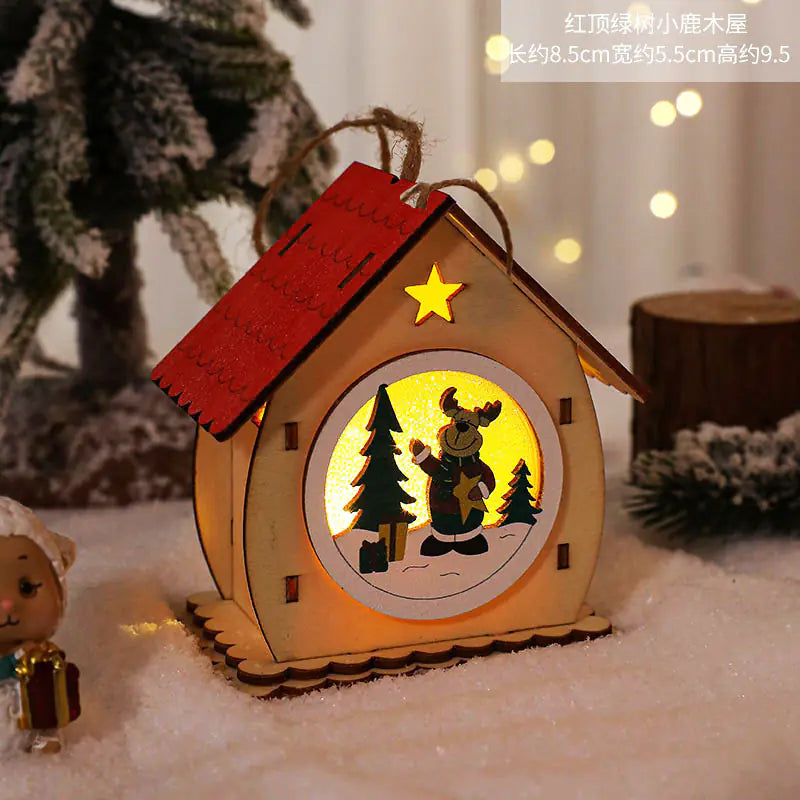 Scandinavian Glow Wooden Christmas Village