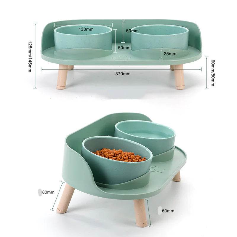 Anti-Tip Elevated Cat Food Bowl