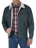 Wrangler Mens Sherpa Lined Denim Western Jacket - Tall