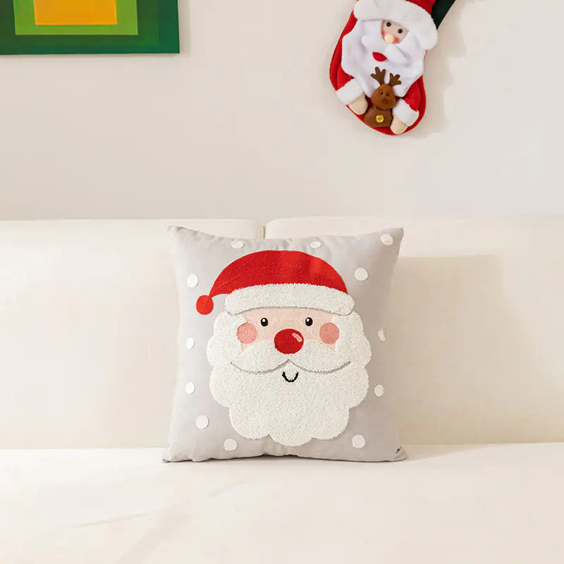 Holiday Embroidered Pillow Cover