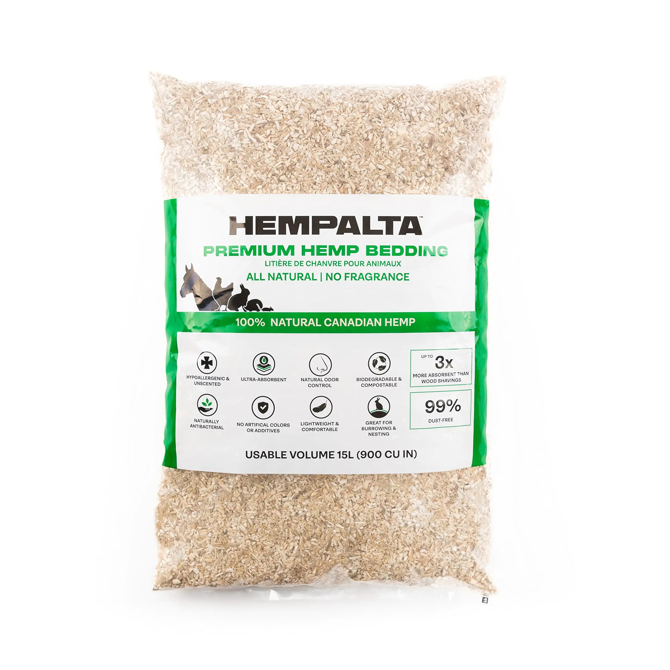 HEMPALTA EcoComfort Hemp Bedding for Pets 15L