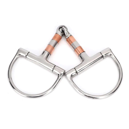 Stainless Steel Horse Snaffle with Copper Rollers