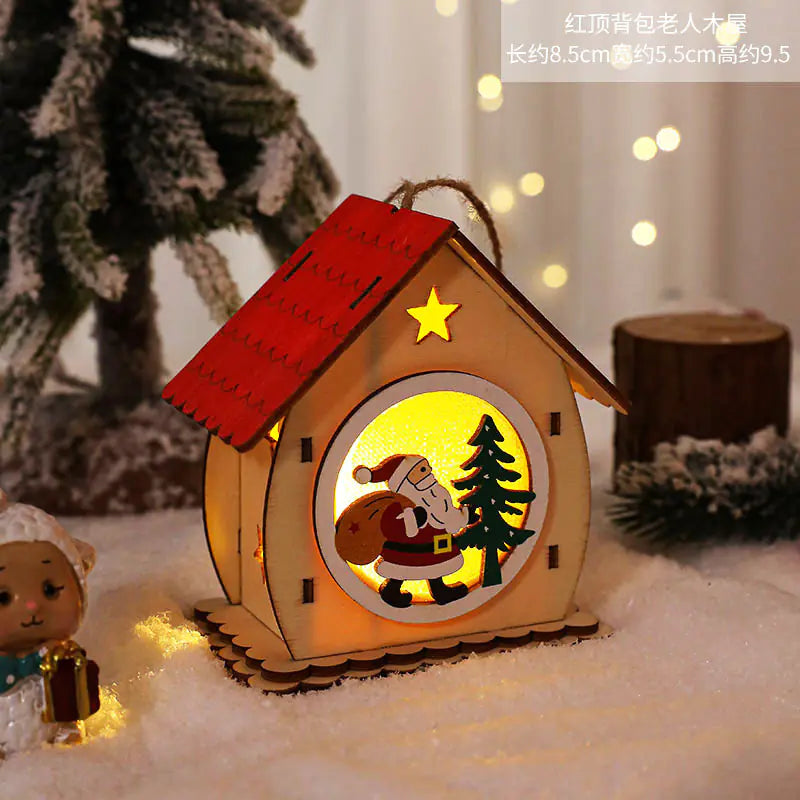 Scandinavian Glow Wooden Christmas Village