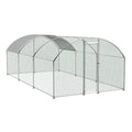 Spacious Metal Chicken Coop with UV Protection Cover