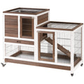 PawHut Wooden Rabbit Hutch