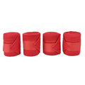 Fdit Horse Leg Wraps Soft Fleece Leg Bandage Set Horse Leg Warp Self Adhesive Breathable Wear Resistant Animal Leg Bandage Boots Leg Wraps for Cows Horses(Red)