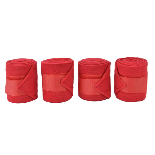 Fdit Horse Leg Wraps Soft Fleece Leg Bandage Set Horse Leg Warp Self Adhesive Breathable Wear Resistant Animal Leg Bandage Boots Leg Wraps for Cows Horses(Red)