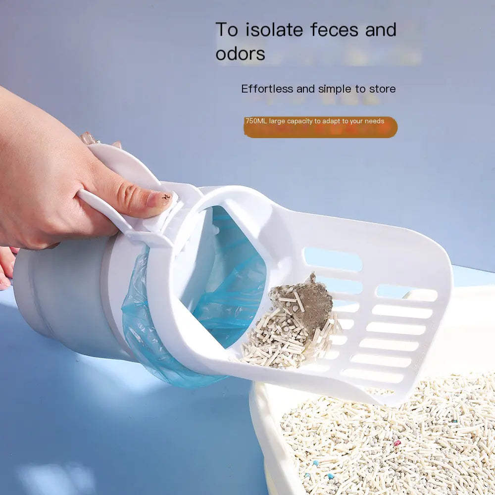 Compact Cat Litter Scoop with Bin