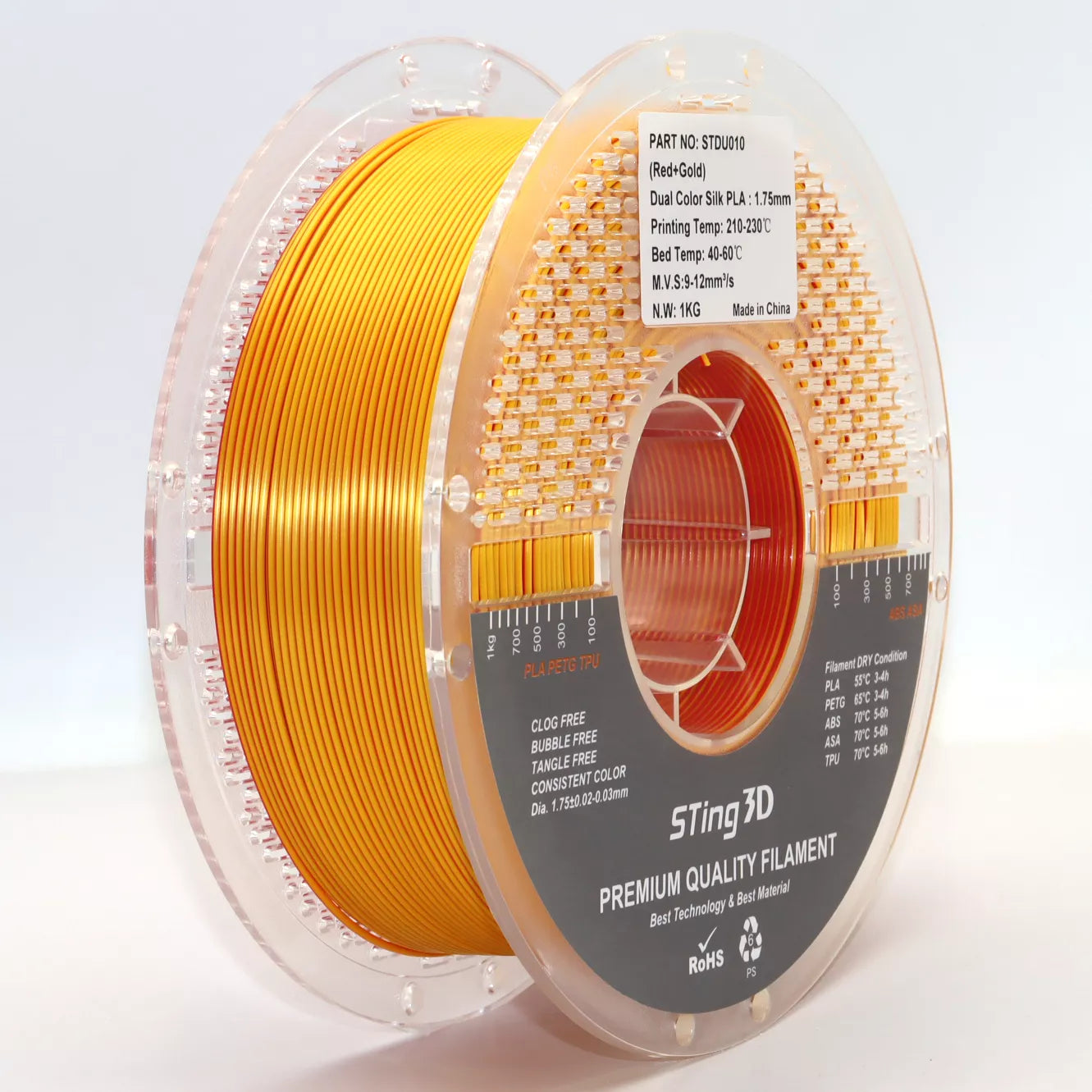 Sting3d PLA Silk Filament 1.75mm 1 kg
