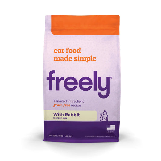 Freely Limited Ingredient Diet Natural Dry Cat Food Grain Free  Rabbit Recipe 3lb bag