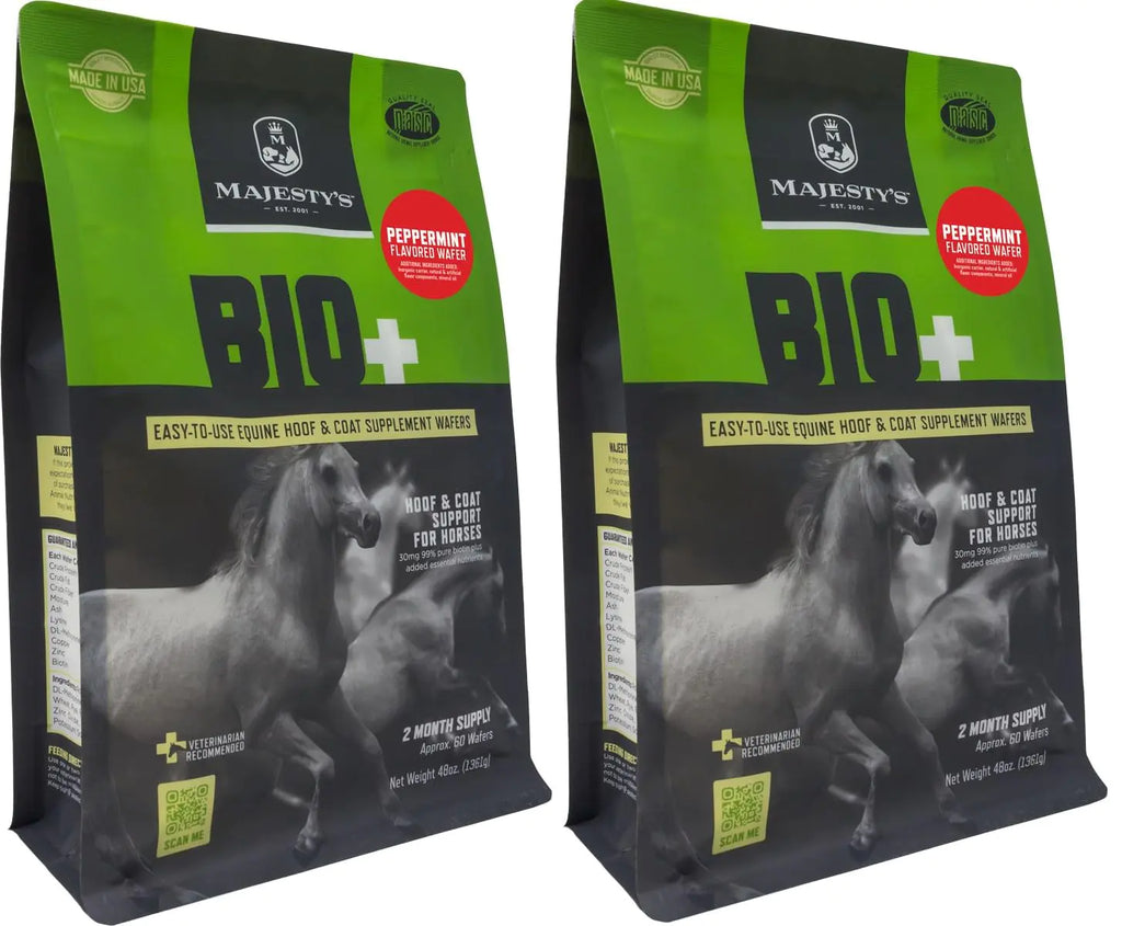 Majestys Bio Plus Horse/Equine Hoof Peppermint Flavored Wafers (2 Pack (120 Count Total))