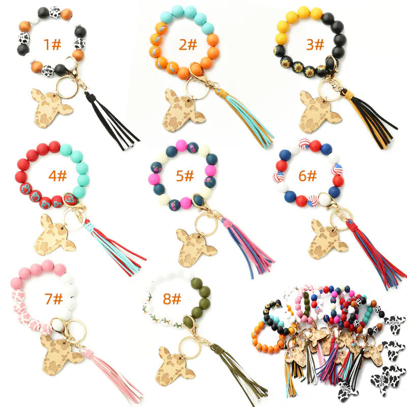 Cowboy Charm Bracelet with Keychain