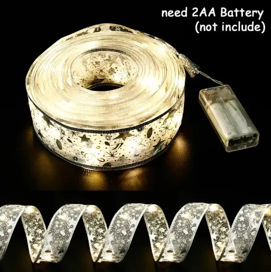 Festive Fairy Light Bow