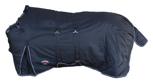 CHALLENGER 78" 1200D Turnout Waterproof Horse Heavy Winter Blanket w/Bellyband Black 551B