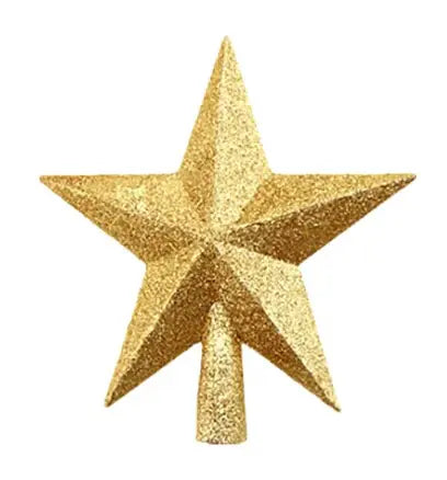 Festive Gold Star Tree Topper