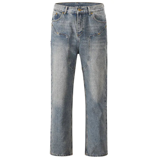 Retro Flex Western Jeans for Men