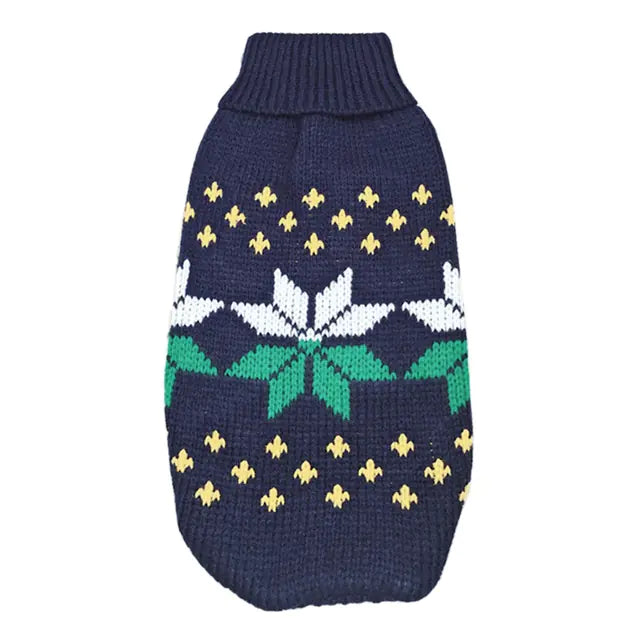 Holiday Maple Turtleneck Pet Sweater