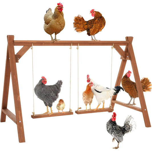 Chick'N Fun Roosting Set with Dual Swings for 6-8 Hens