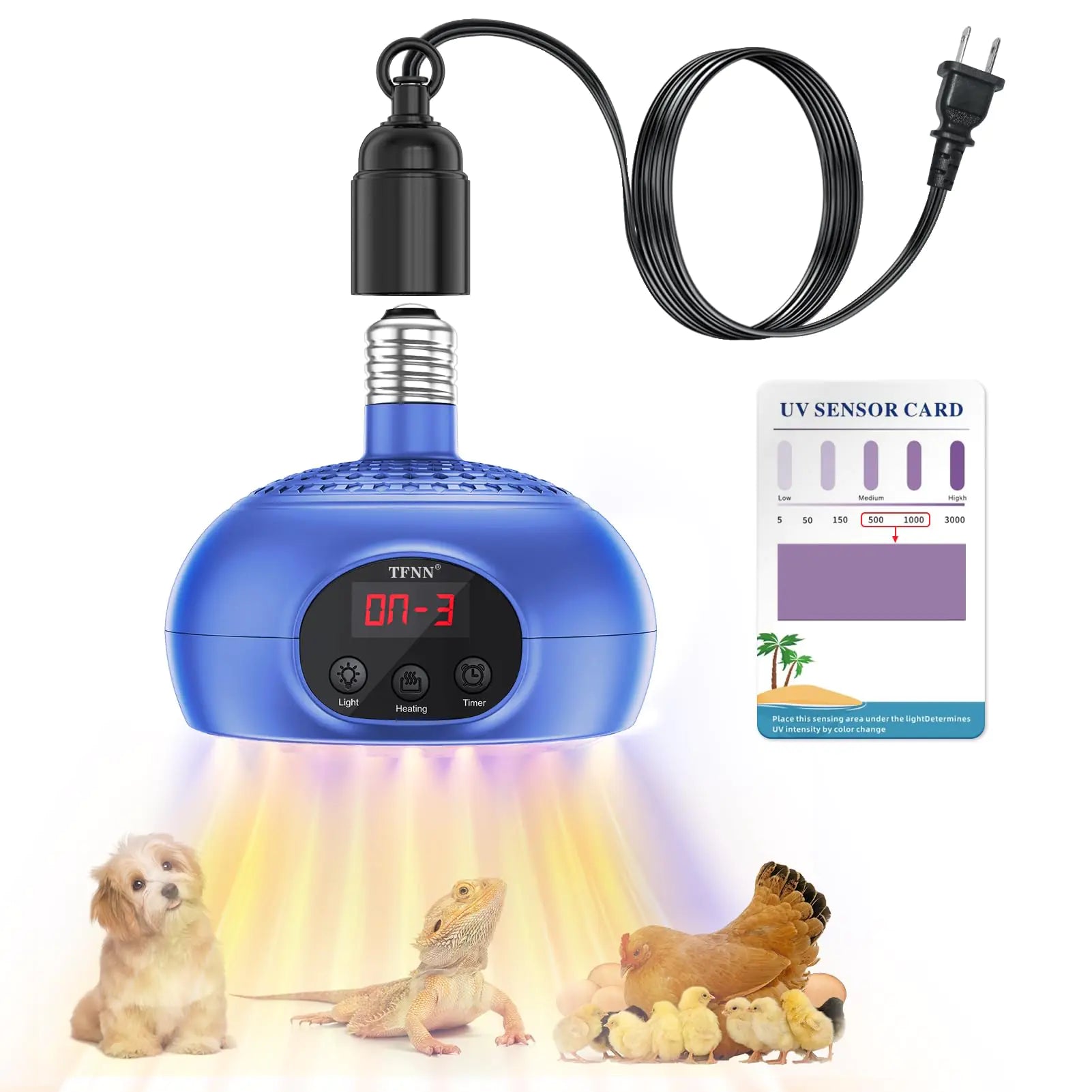 TFNN Multi-Temp Chicken & Reptile Heater Lamp