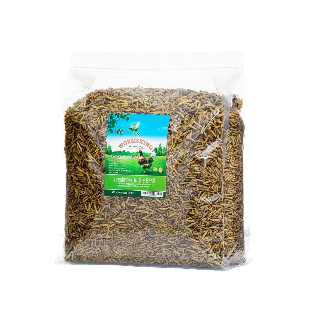 WORMSKING 5LB Dried Black Soldier Fly Larvae