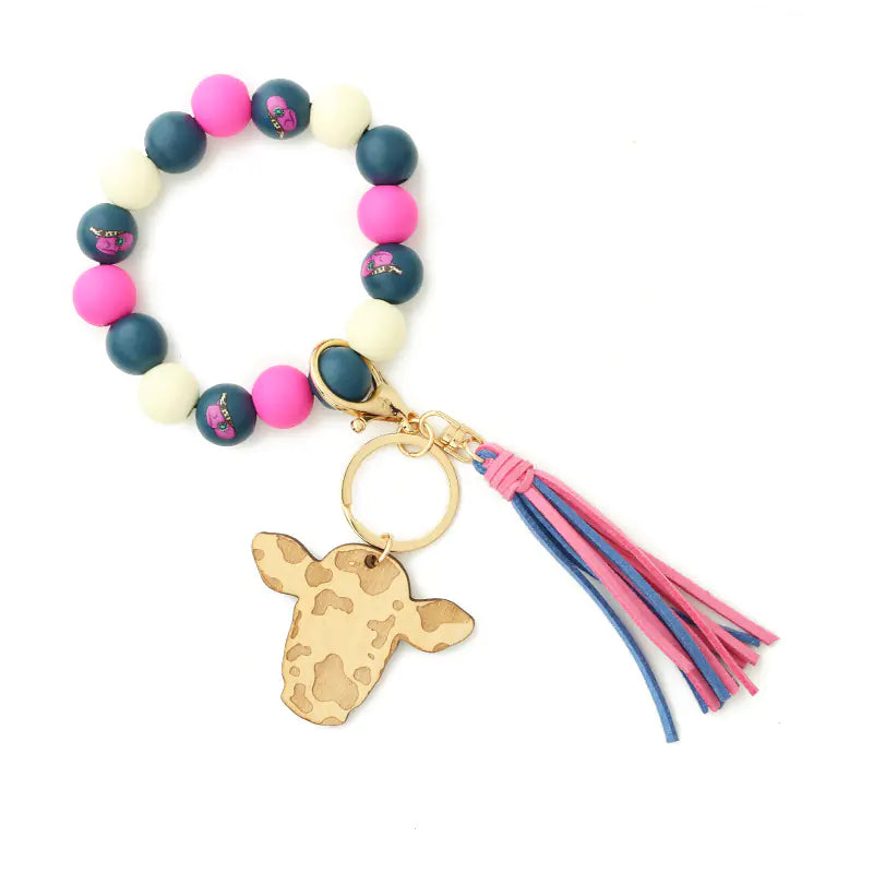 Cowboy Charm Bracelet with Keychain