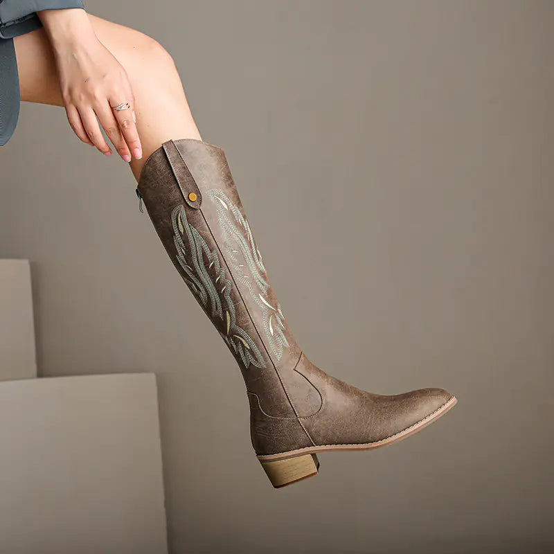 Vintage Heeled Cowboy Boots