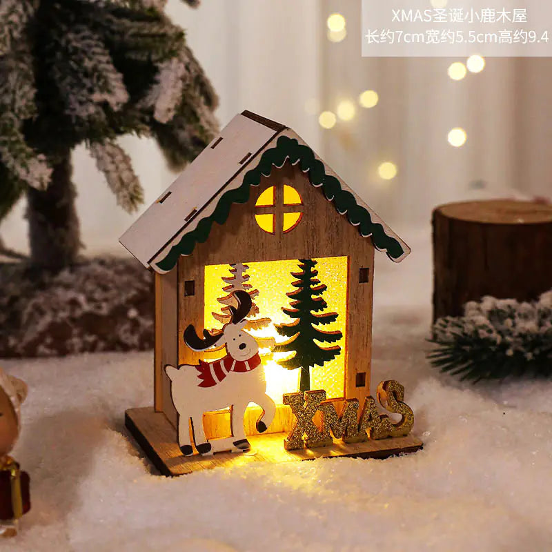 Scandinavian Glow Wooden Christmas Village