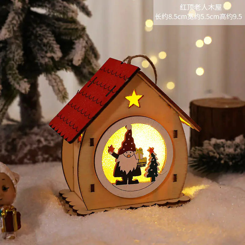 Scandinavian Glow Wooden Christmas Village