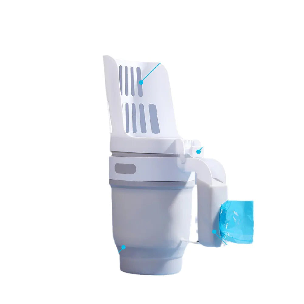 Compact Cat Litter Scoop with Bin