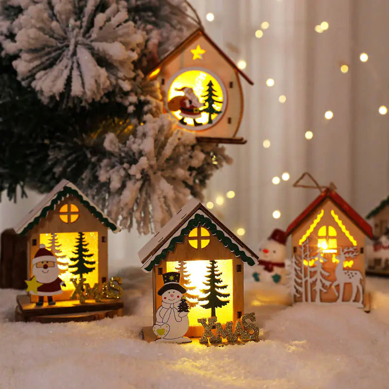 Scandinavian Glow Wooden Christmas Village