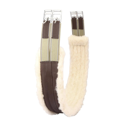 SIE EQUESTRIAN Fleece Padded Horse Girth 32" to 56" (Brown 36")