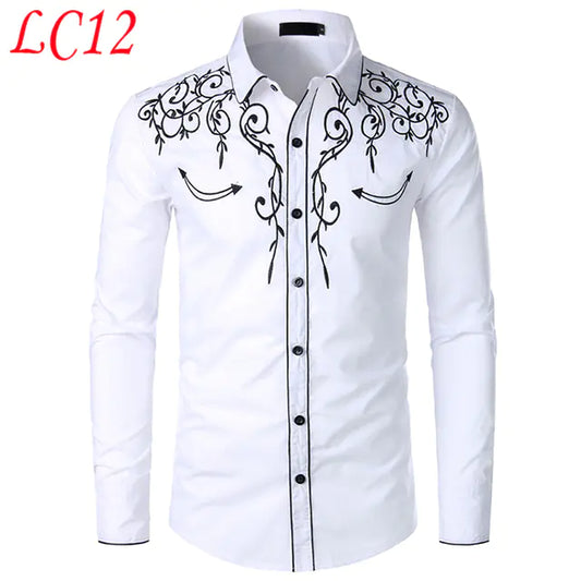 Slim-Fit Embroidered Western Shirt