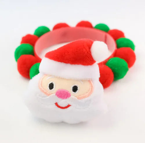 Holiday Pup Bowtie with Festive Pom