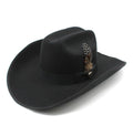 Unisex Woolen Western Hat - Chic Cowboy Style